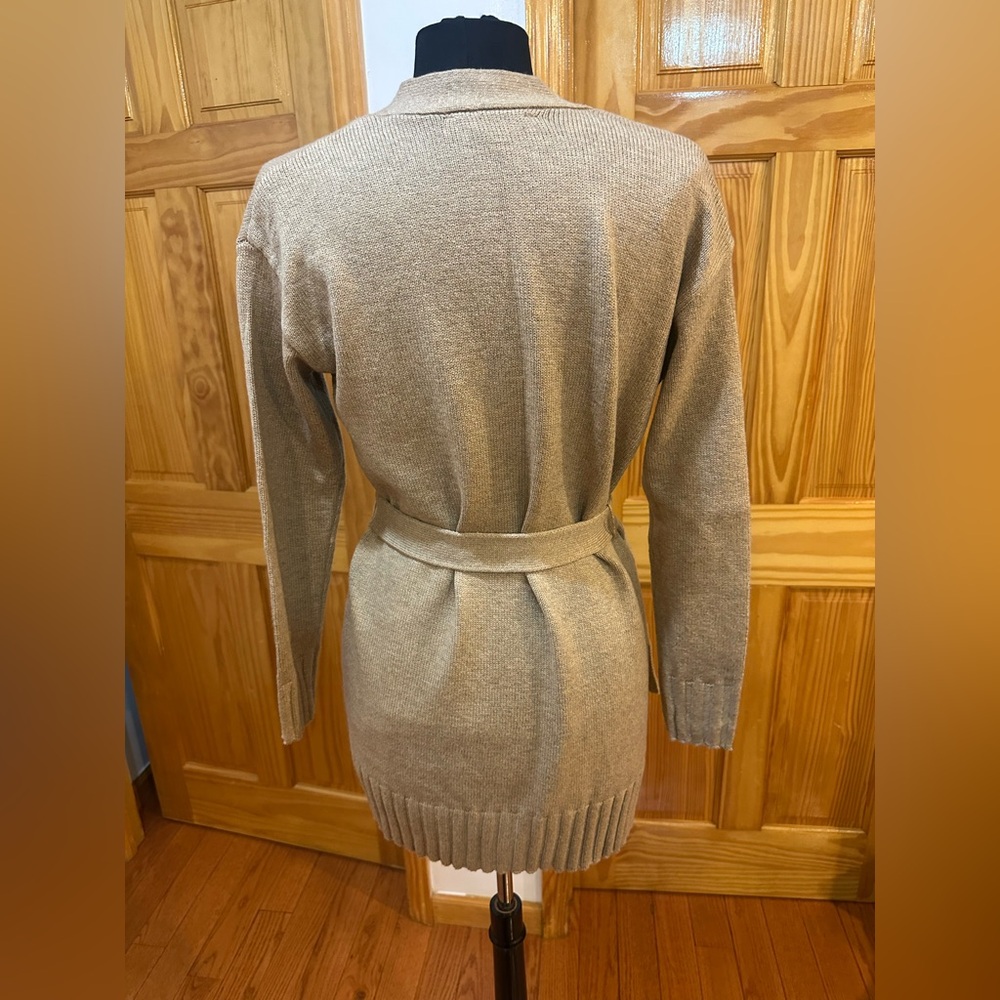 LOFT Women's Tan Belted Cardigan Size Small in excellent condition - Picture 9 of 15